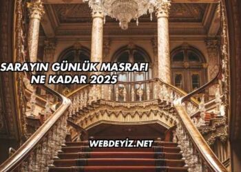 Sarayın Günlük Masrafı Ne Kadar 2025