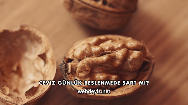 Ceviz Günlük Beslenmede Şart mı?