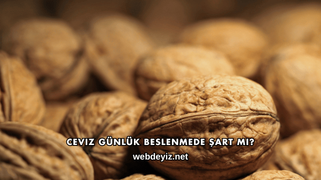 Ceviz Günlük Beslenmede Şart mı?